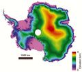 Antarctica elevations map